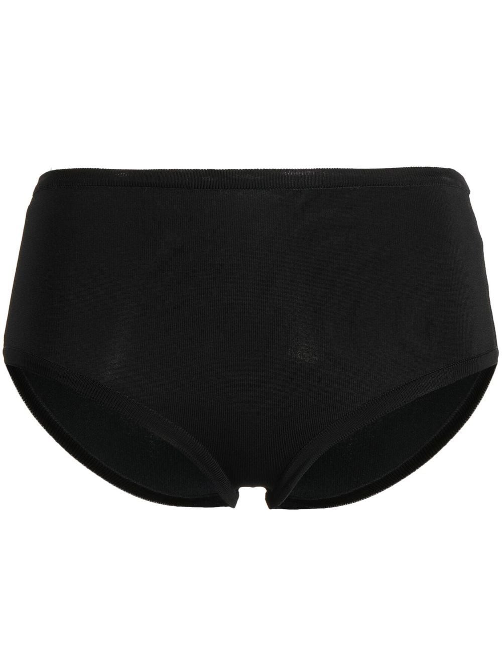 Balmain Fine-ribbed Mid-rise Briefs In Black