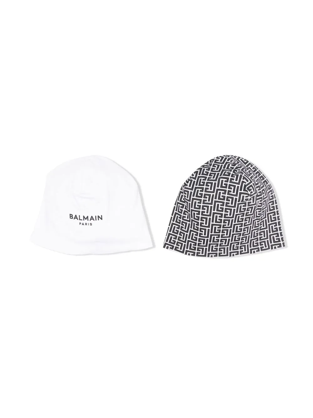 

Balmain Kids gorro reversible con logo estampado - Negro