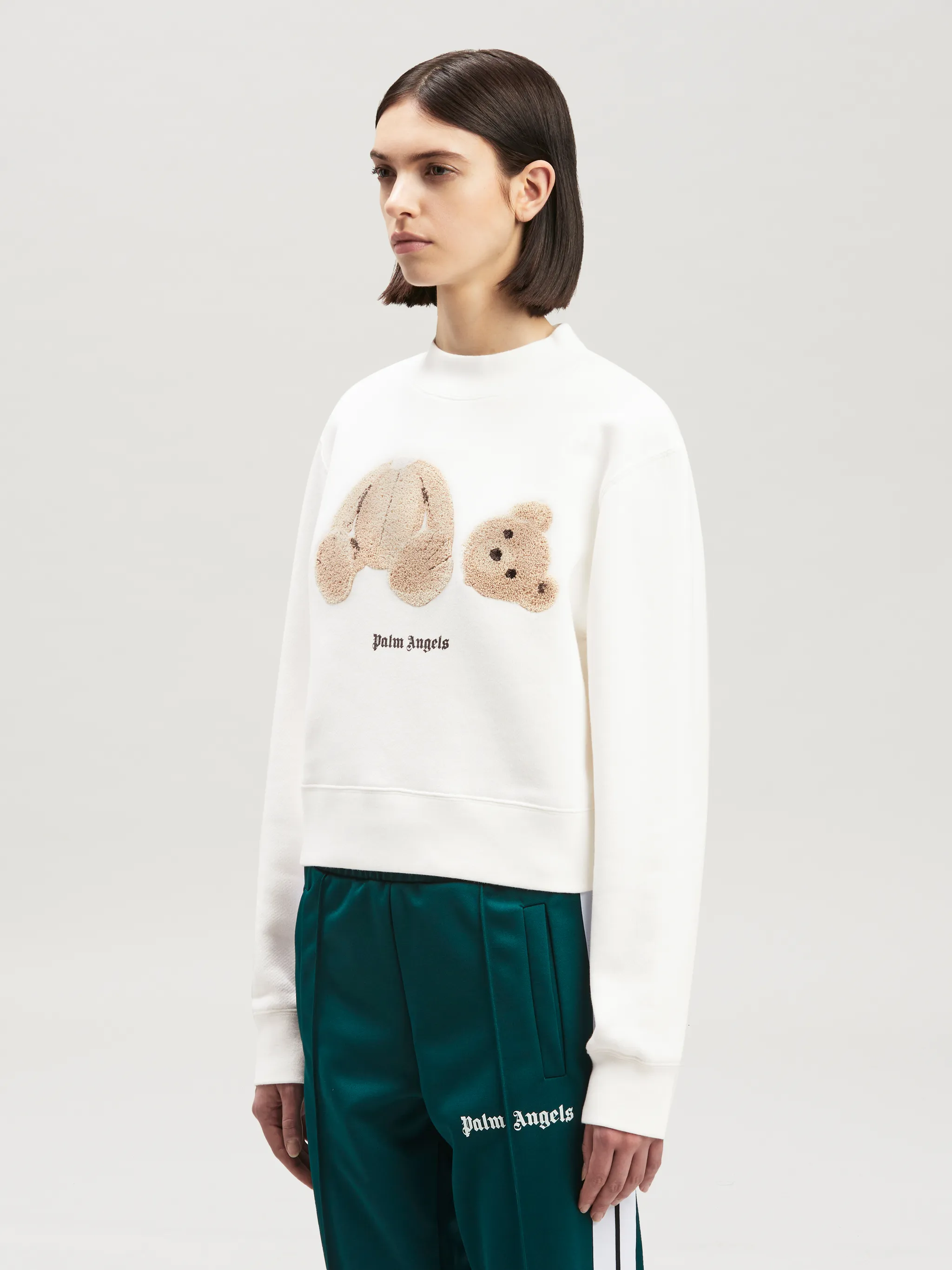 PALM BEAR FITTED CREW SWEATSHIRT