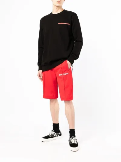 logo-print track shorts | Palm Angels 
