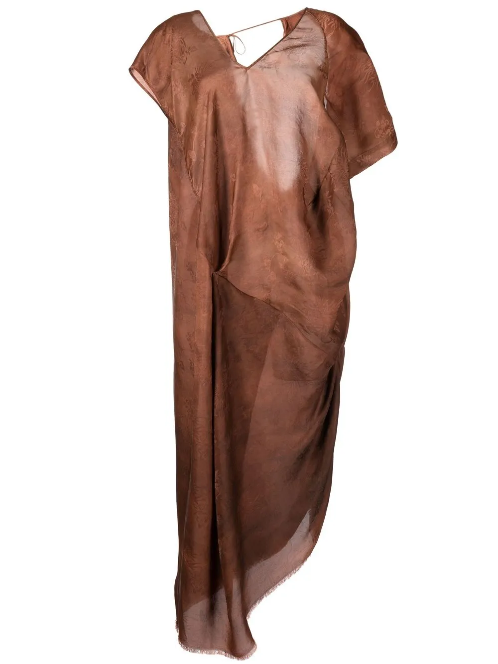 

Uma Wang asymmetric shift dress - Brown