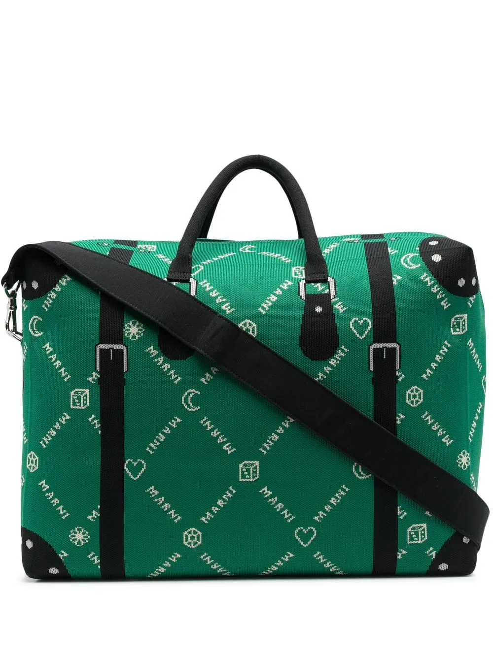 

Marni monogram-logo tote bag - Green