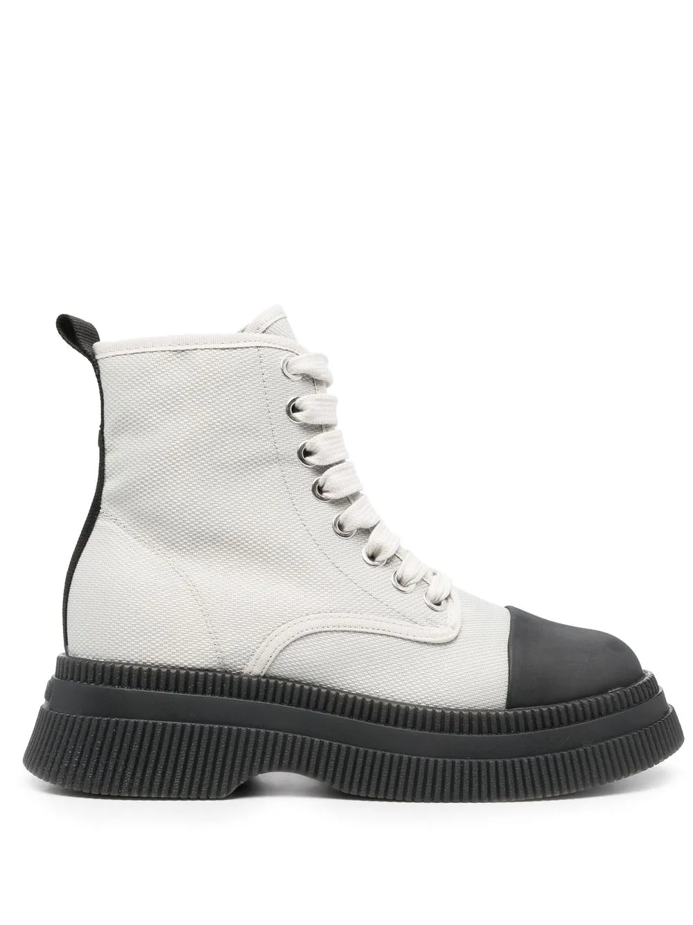 

GANNI botas creeper con agujetas - Gris