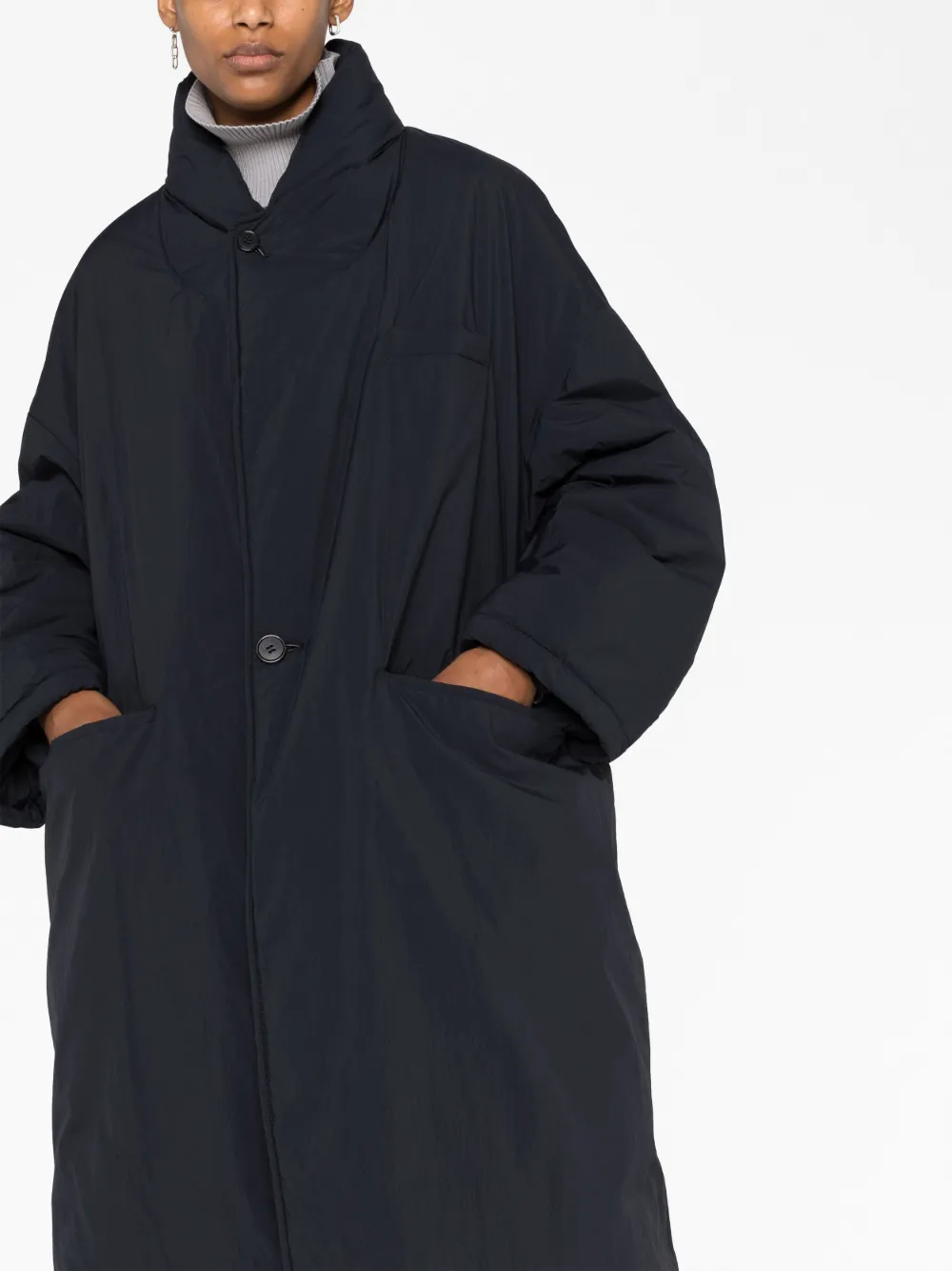 Shop Maison Margiela Oversized Padded Coat In Black