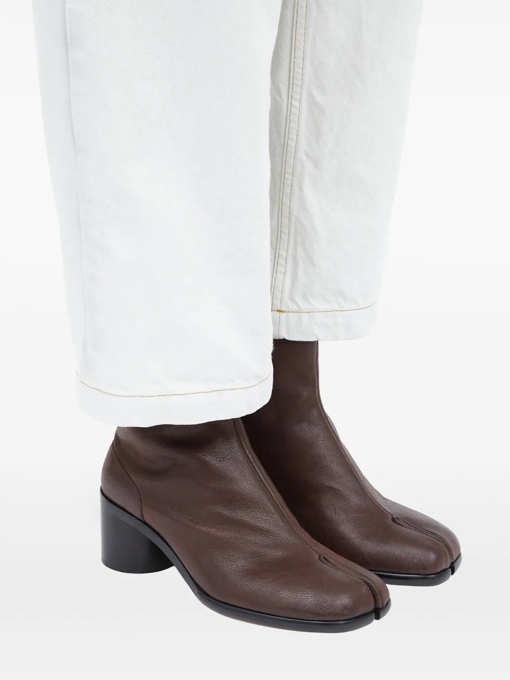 Affordable Maison Margiela Tabi leather ankle boots Men