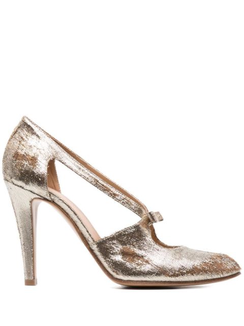 Maison Margiela 100mm metallic cut-out pumps Women