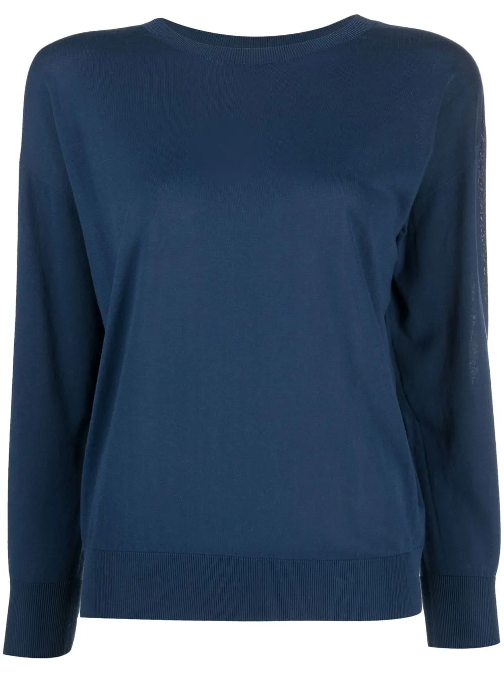 

Malo crew-neck rib-trimmed jumper - Blue