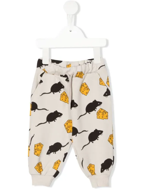 Mini Rodini pants con ratones estampados 