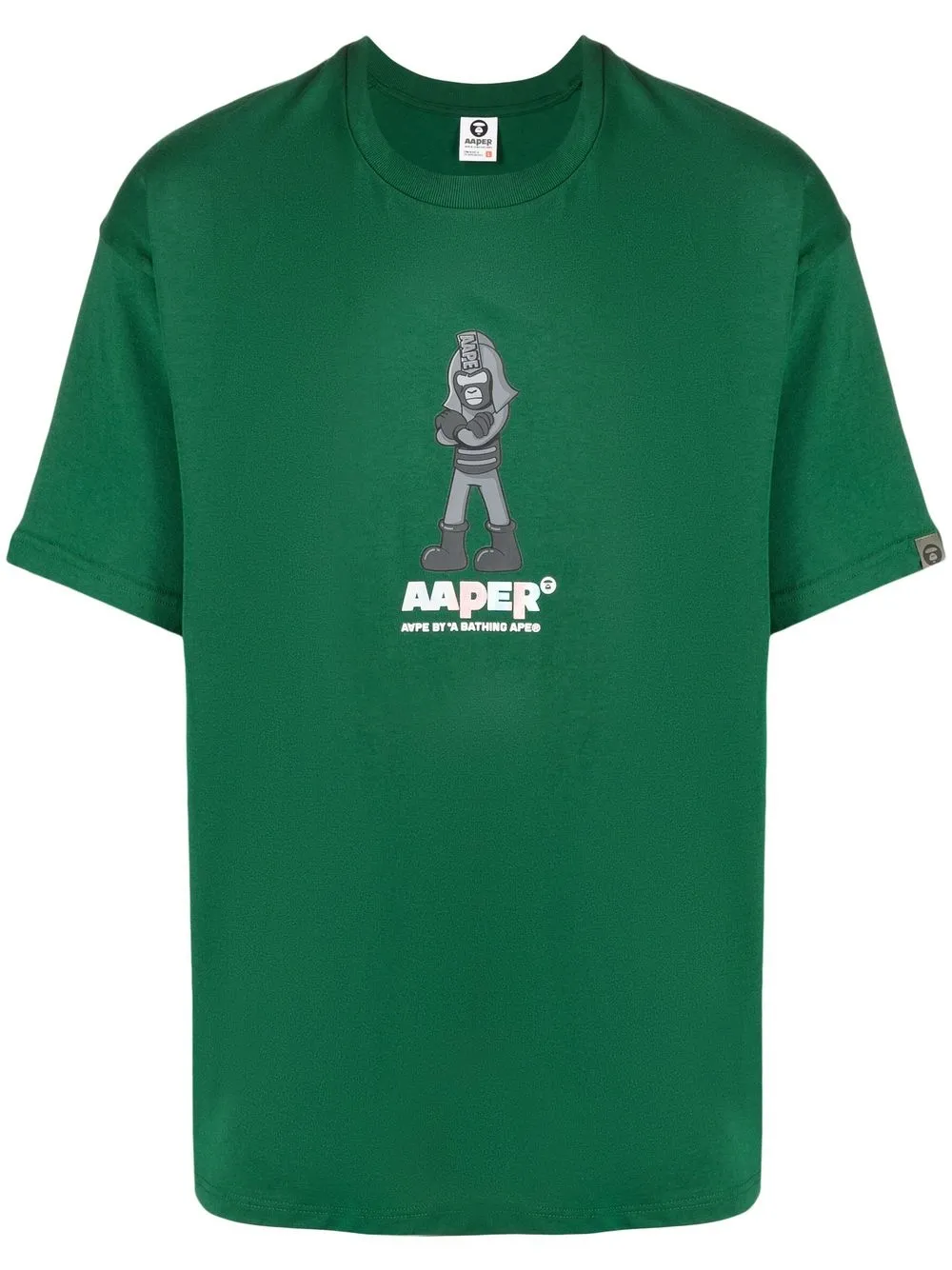 

AAPE BY *A BATHING APE® playera con estampado gráfico - Verde