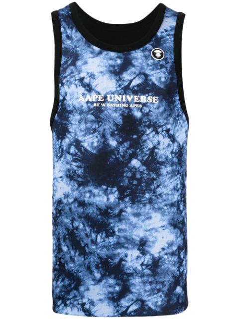 AAPE BY *A BATHING APE tie-dye branded vest Men