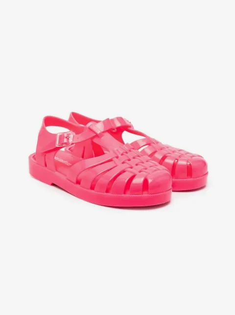 Mini Melissa closed-toe ankle-buckle sandals