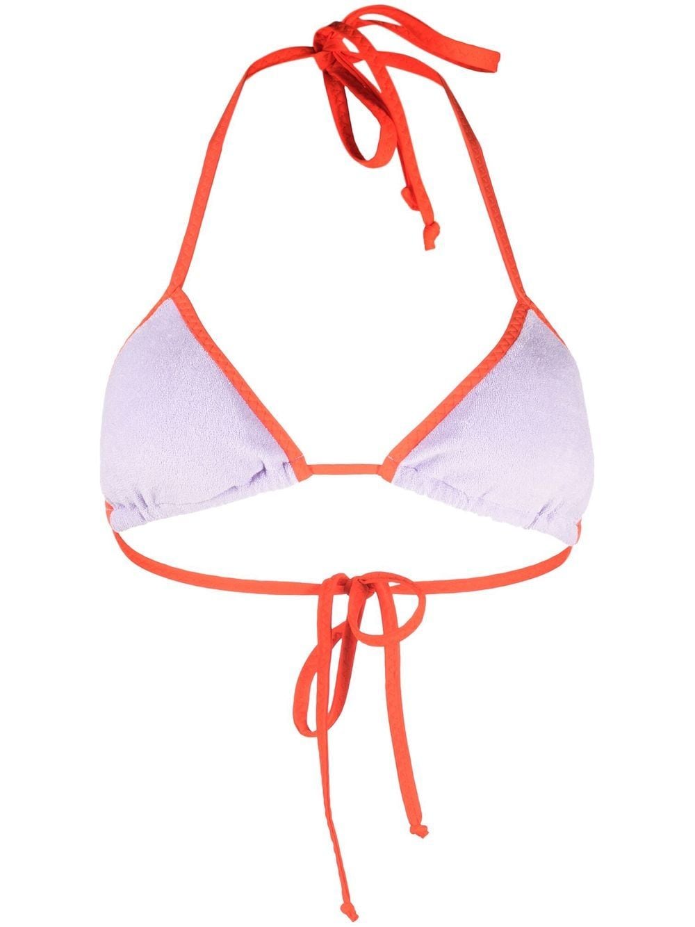 Mc2 Saint Barth Leah Towel Bikini Top In Purple | ModeSens