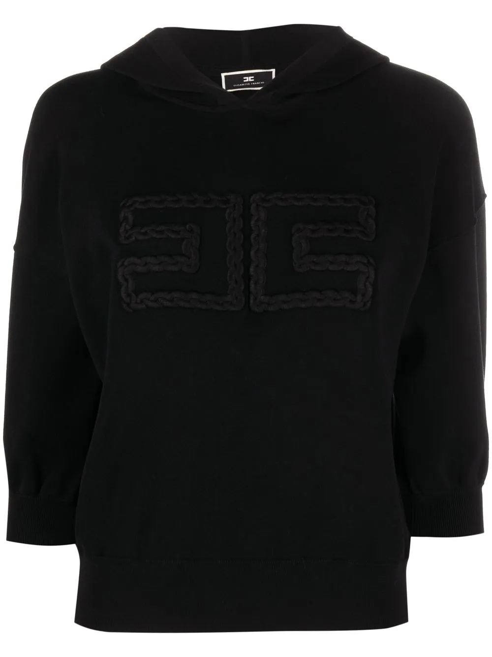 

Elisabetta Franchi logo-embellished hoodie - Black