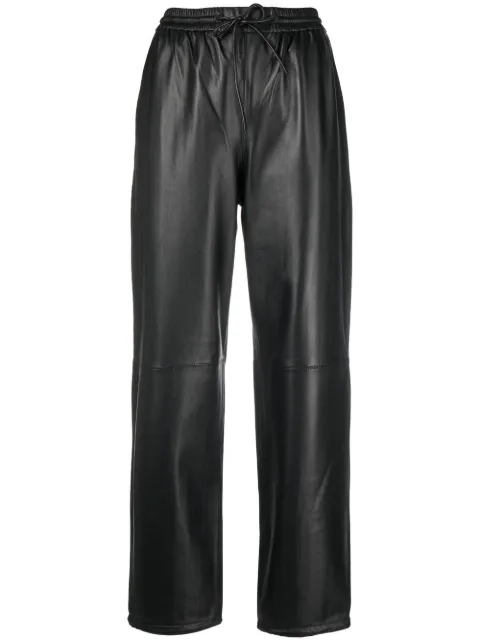 Yves Salomon straight-leg lambskin trousers