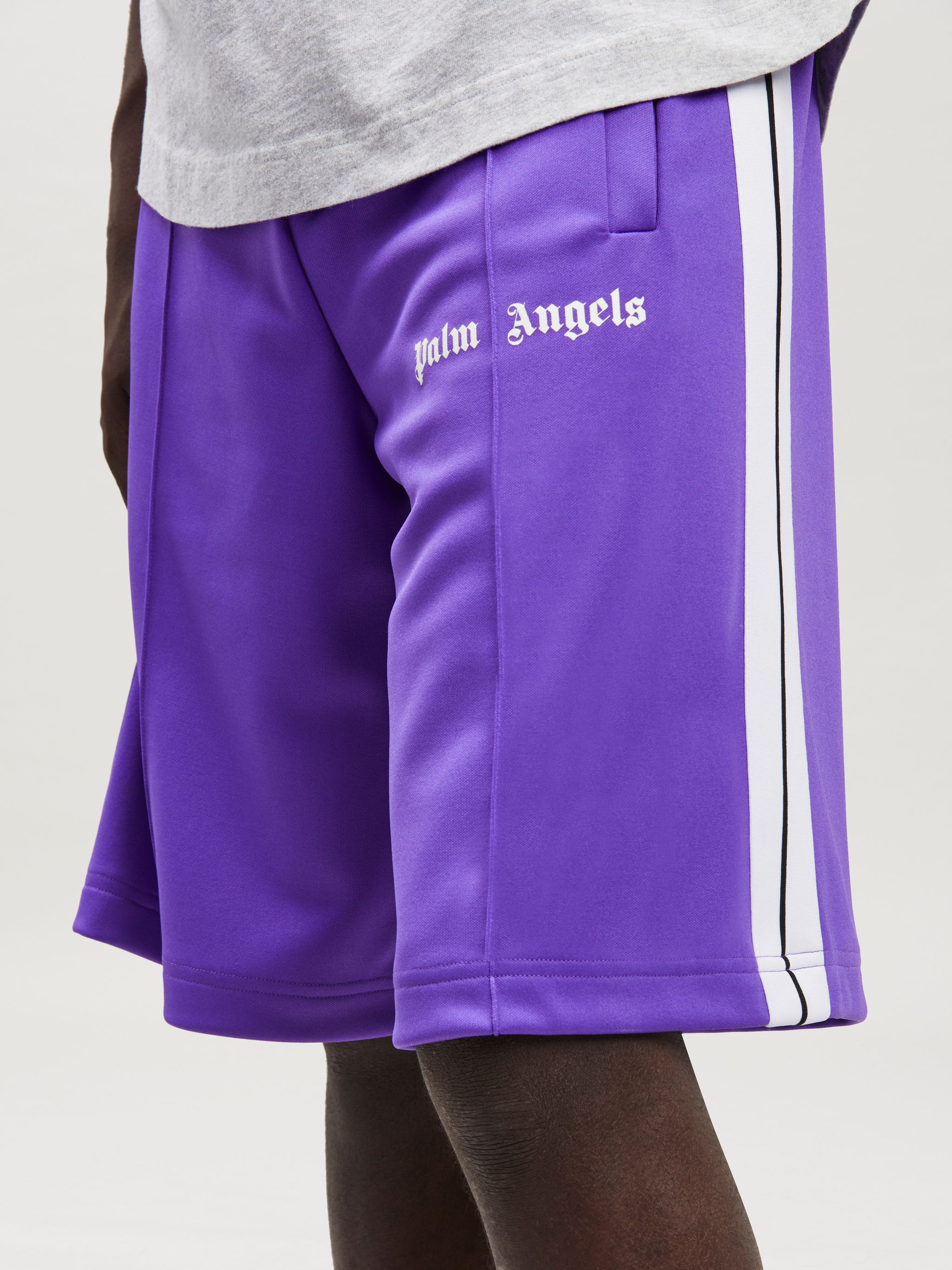 palm angels purple shorts