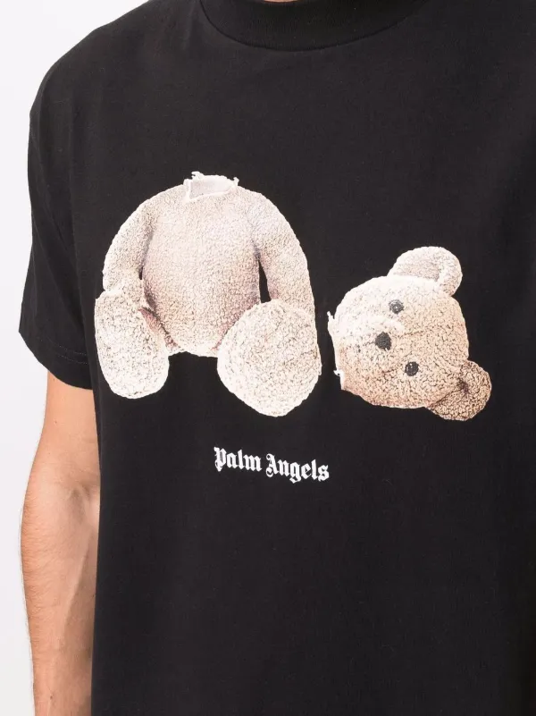 Palm Angels Teddy Bear Men's T-Shirt Black Size Large 100% Authentic