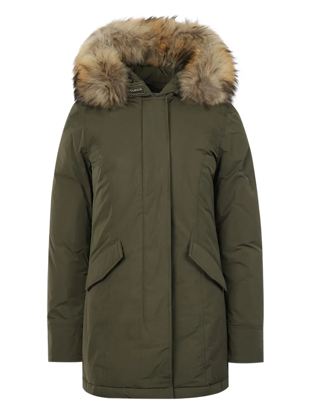 Woolrich Flap Pockets Modern Vail Down Jacket In Green