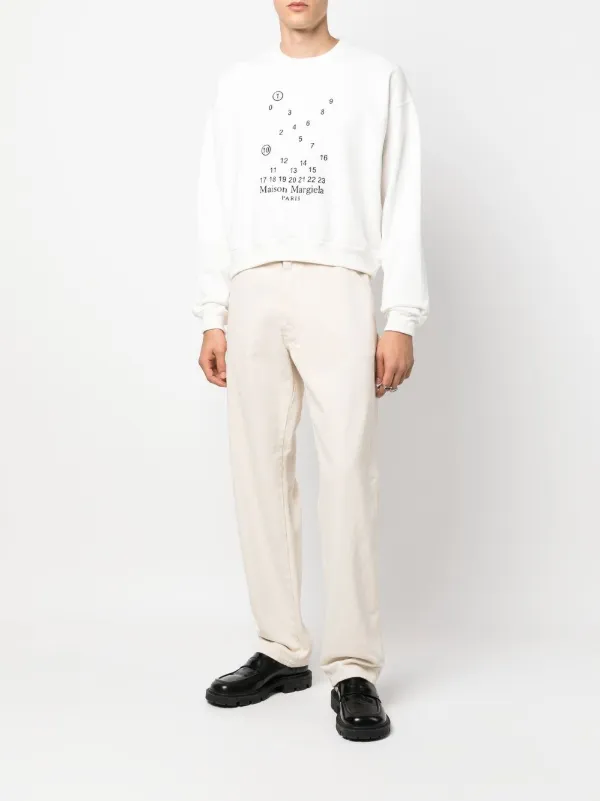 Maison Margiela logo-print Cotton Sweatshirt - Farfetch