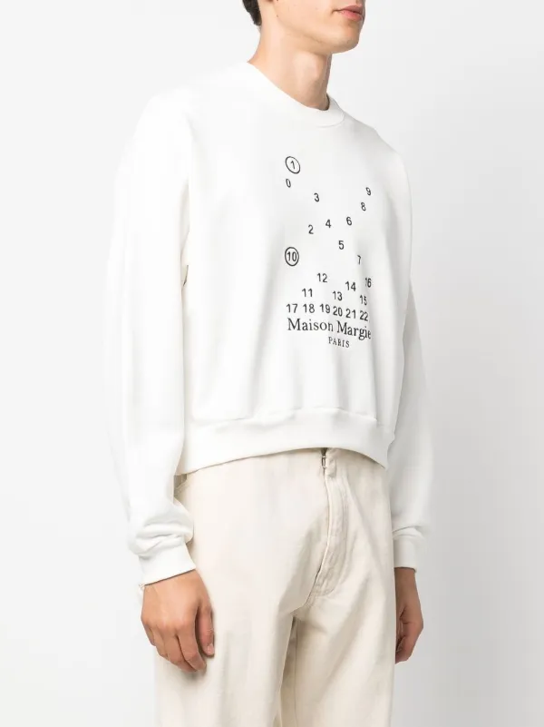 Maison Margiela logo-print Cotton Sweatshirt - Farfetch