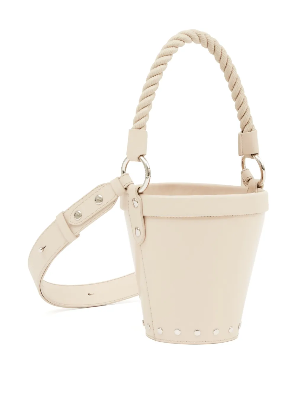 Maison Margiela Fire leren bucket-tas Beige