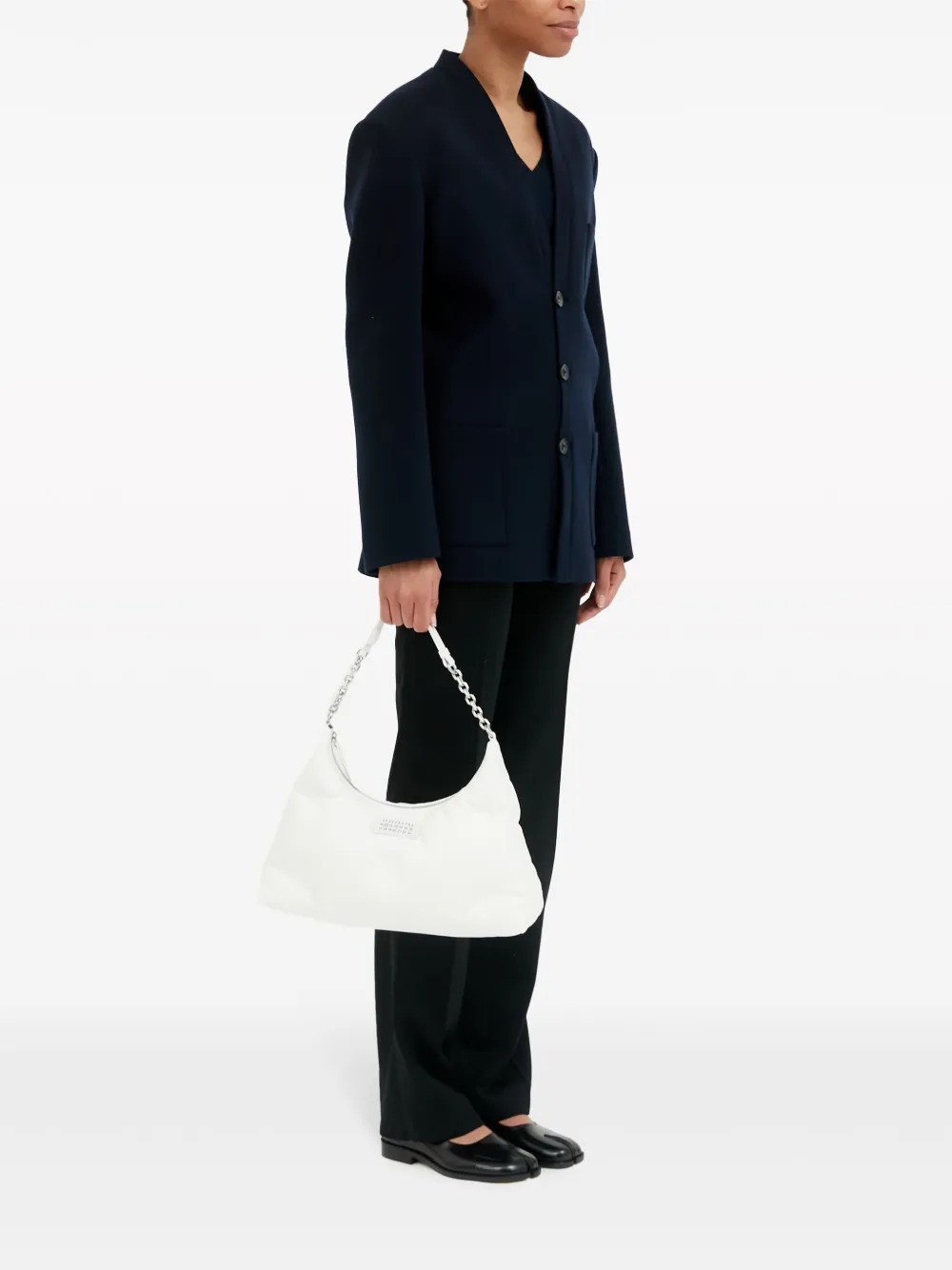  Maison Margiela Glam Slam Medium Shoulder Bag - White 