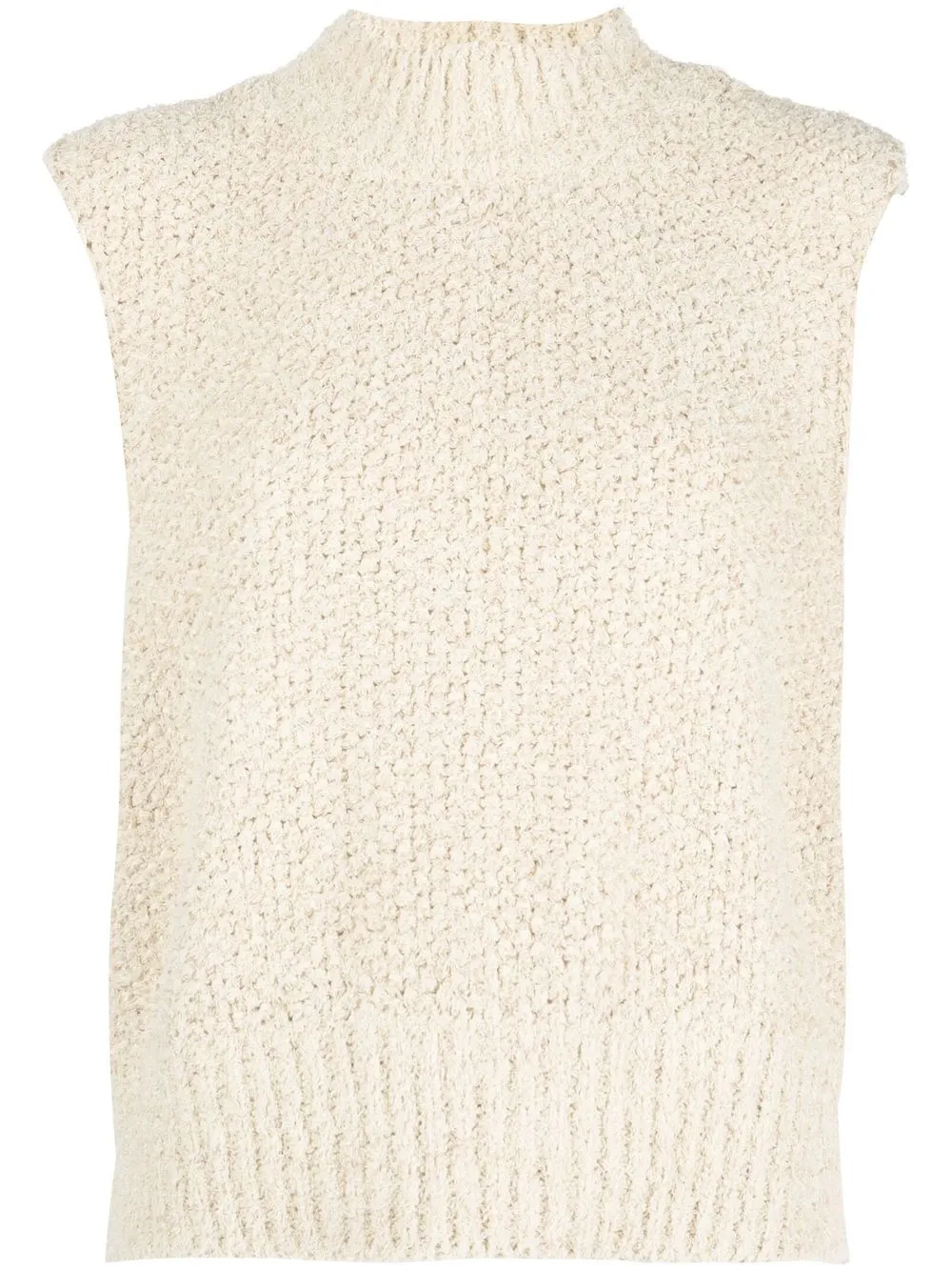 Maison Margiela Sleeveless Chunky-knit Jumper Vest In Nude & Neutrals