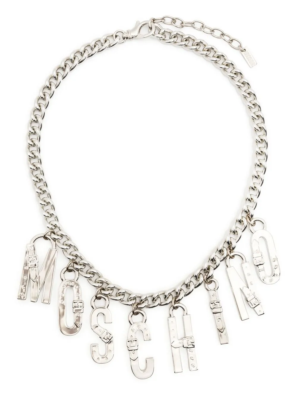 

Moschino belt logo charm choker - Silver