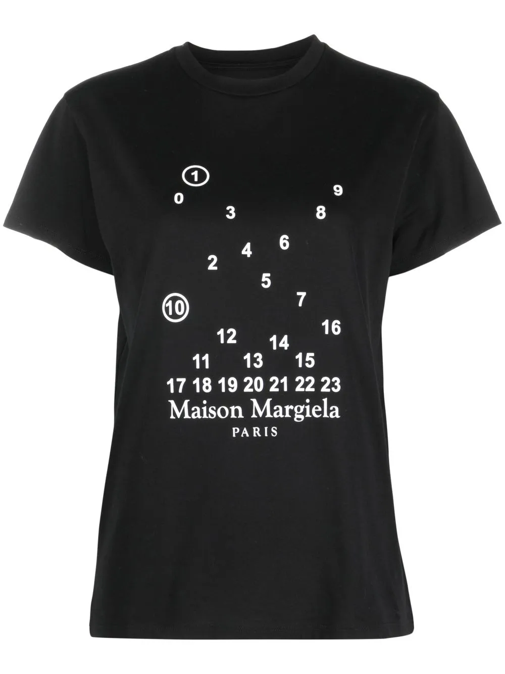 

Maison Margiela playera con logo numérico - Negro