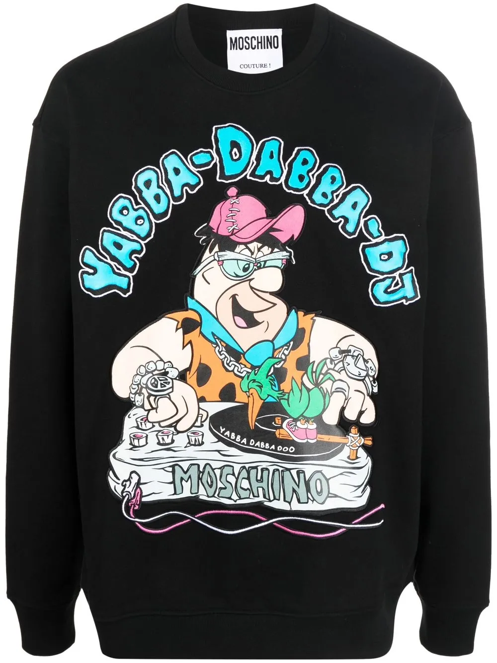 

Moschino sudadera con estampado Flintstones - Negro