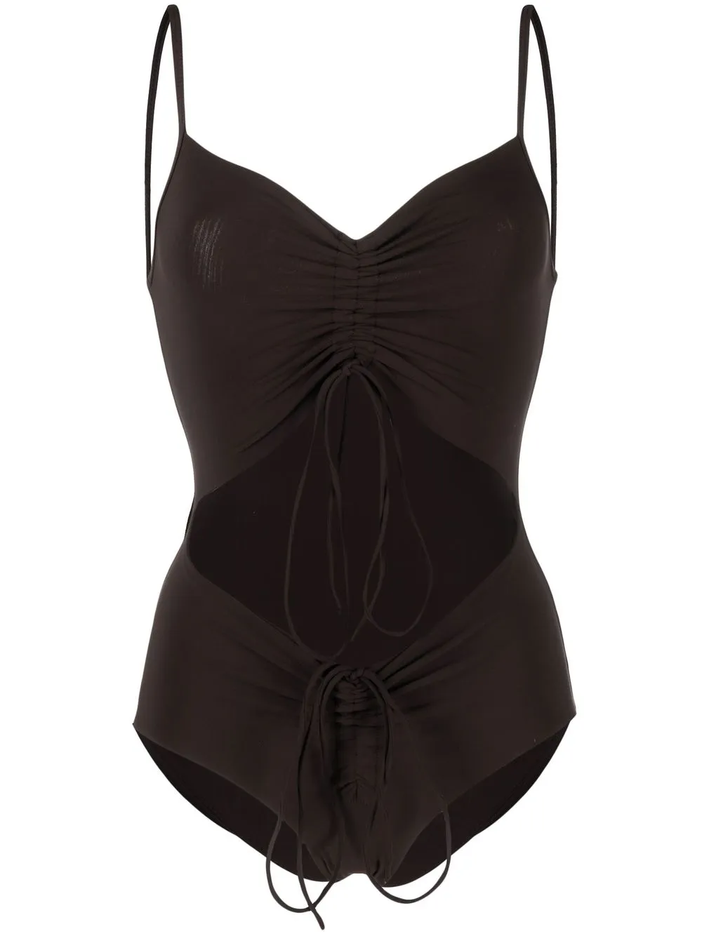 

Christopher Esber cut-out drawstring-fastening swimsuit - Brown