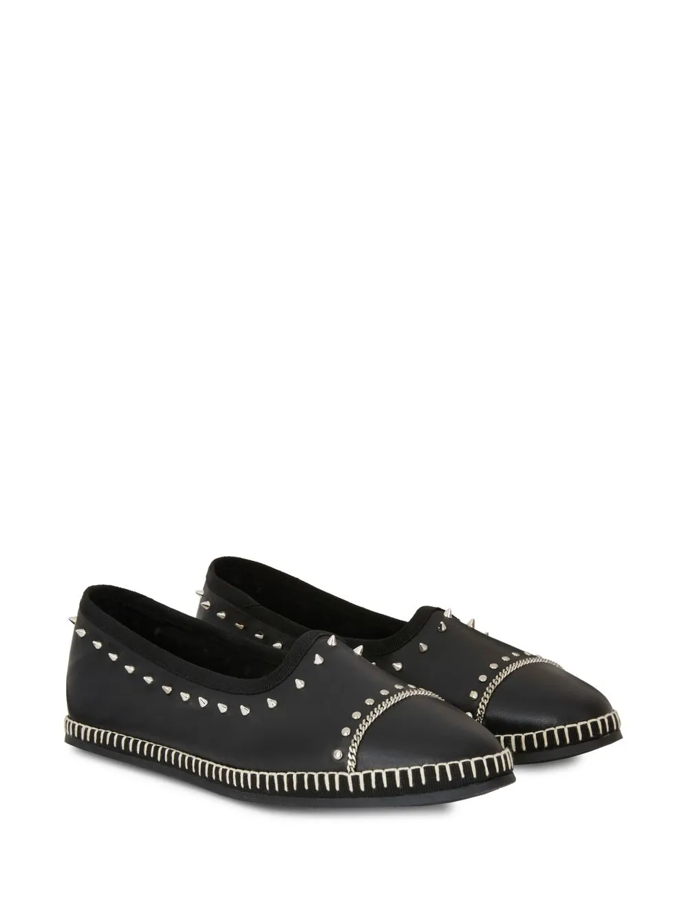 Giuseppe Zanotti Otium loafers met studs - Zwart