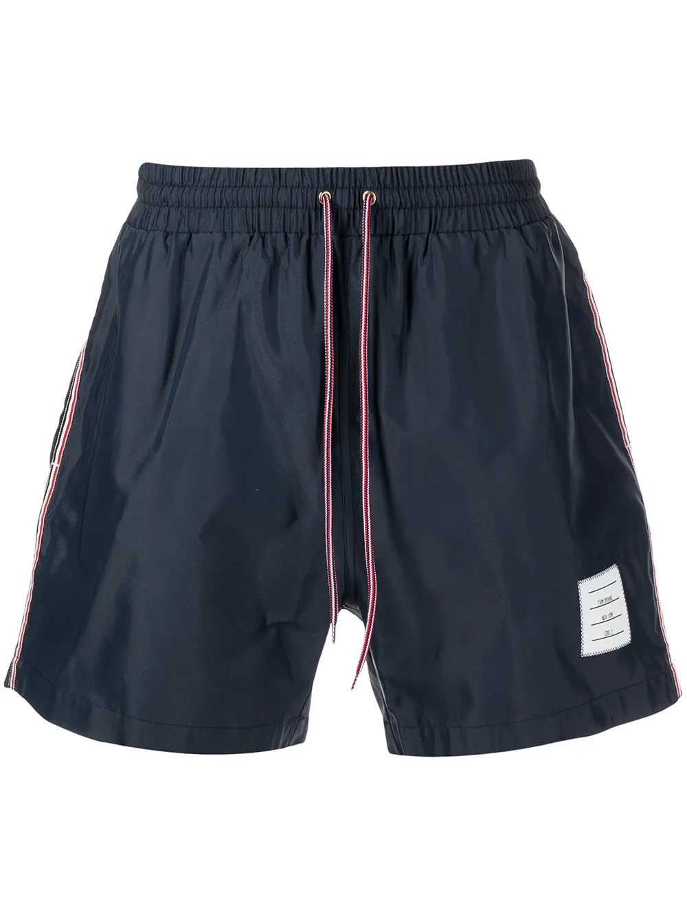 

Thom Browne shorts de playa con rayas RWB - Azul