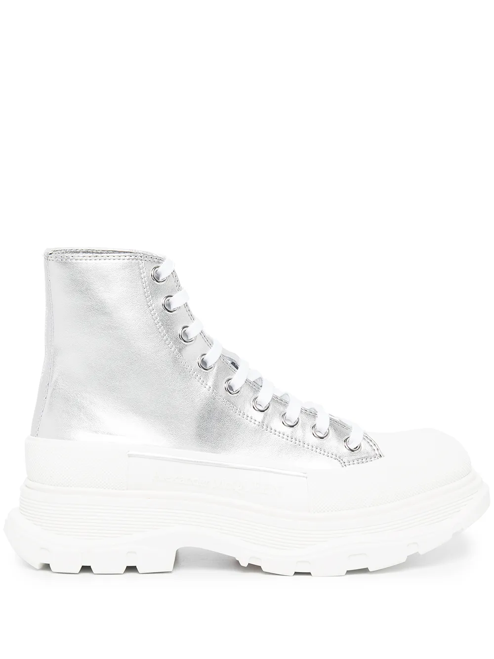 

Alexander McQueen tenis Tread Slick Boot - Plateado