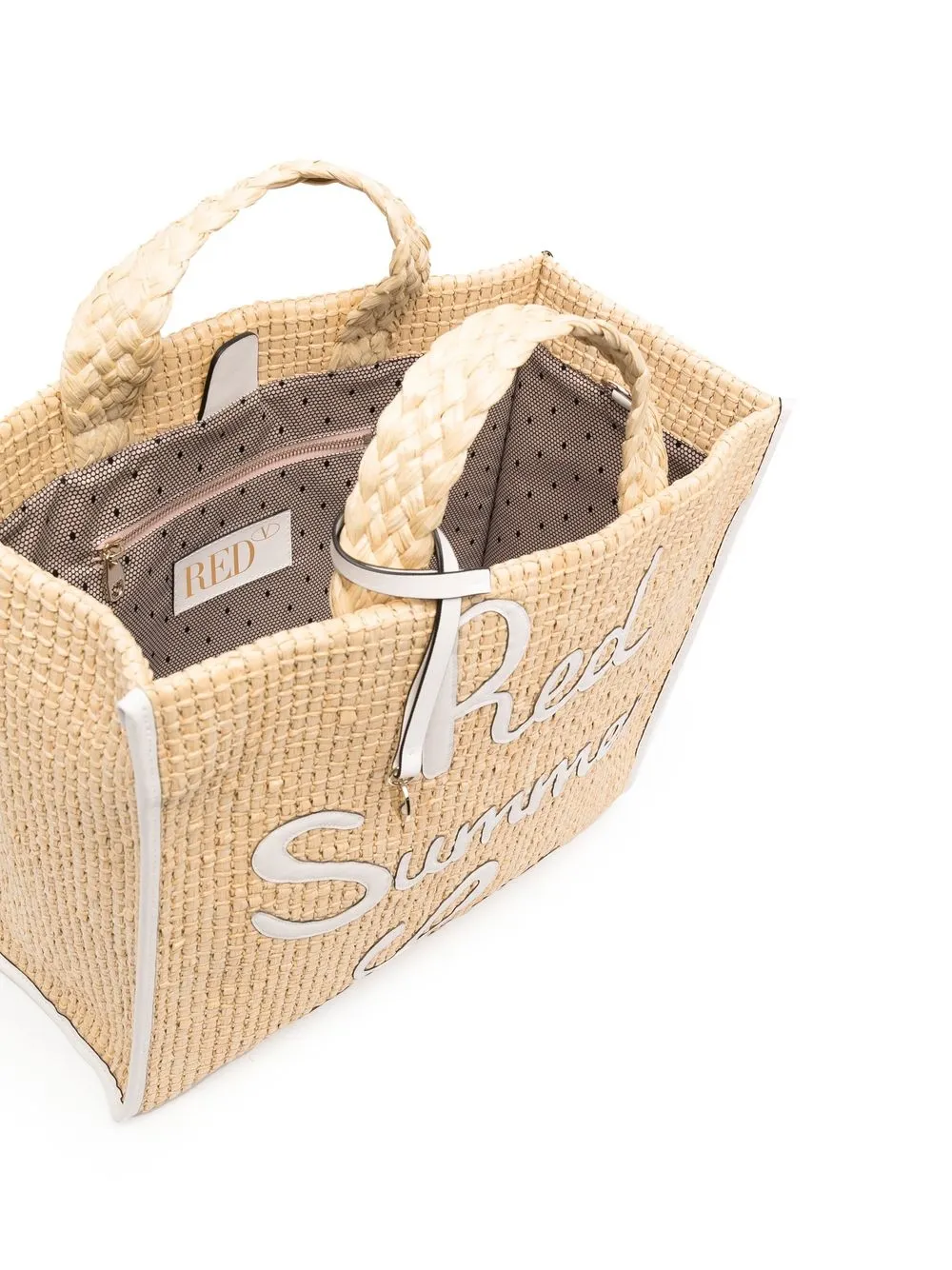 RED(V) Summer Love rieten shopper Beige