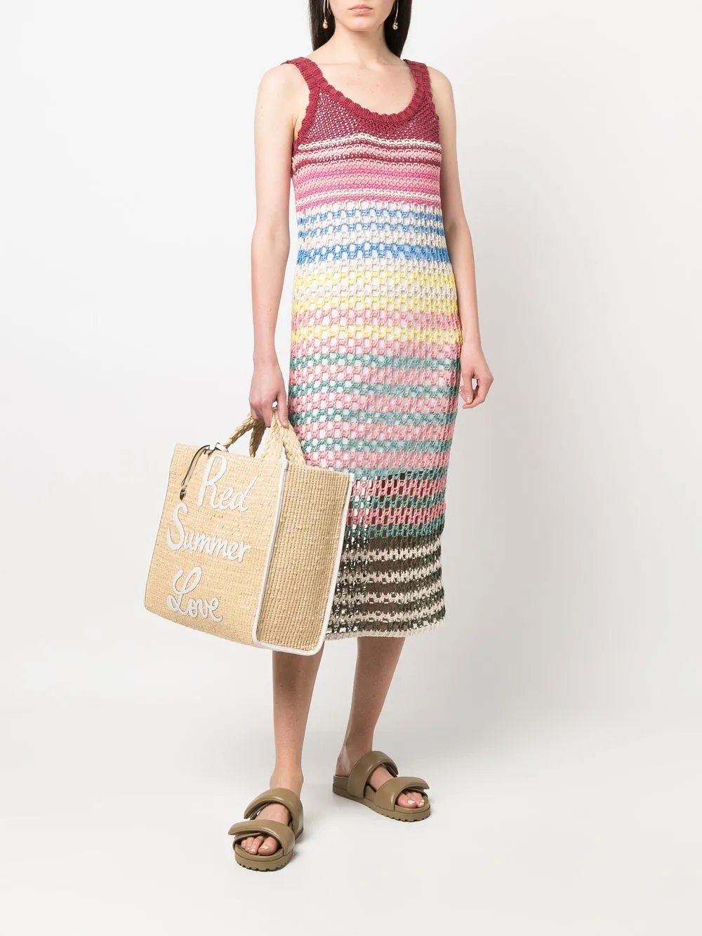  Red(v) Summer Love Straw Tote Bag - Neutrals 