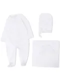 Marie-Chantal angel-wings babygrow set - White