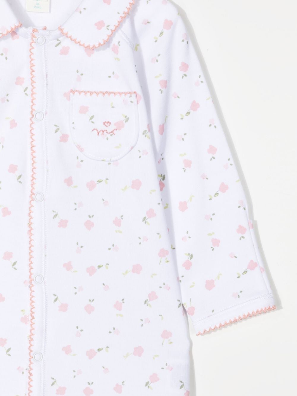 Shop Marie-chantal Floral-print Cotton Pajamas In White