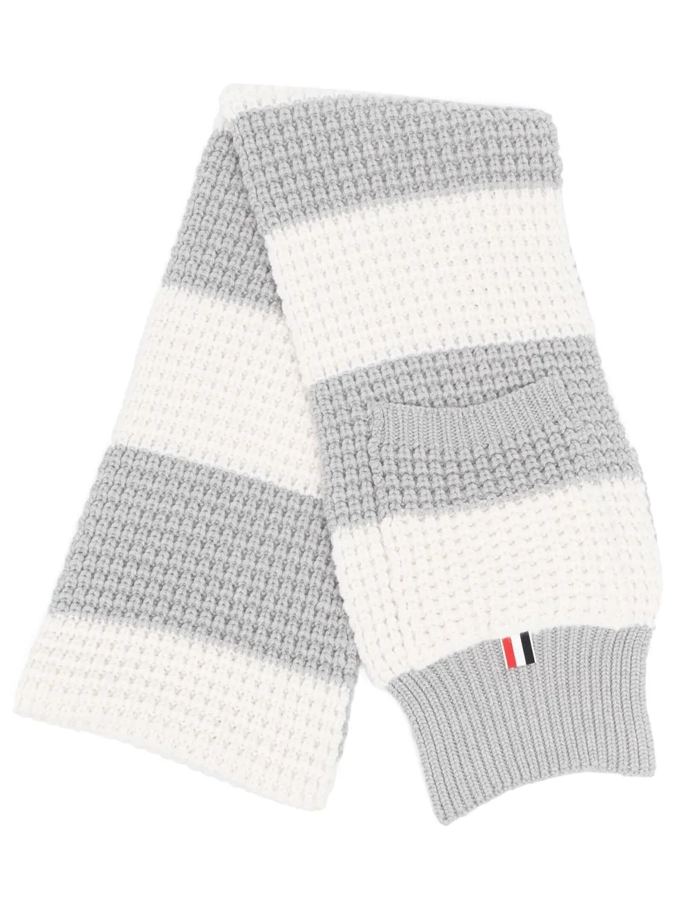 

Thom Browne chunky-knit striped scarf - Grey