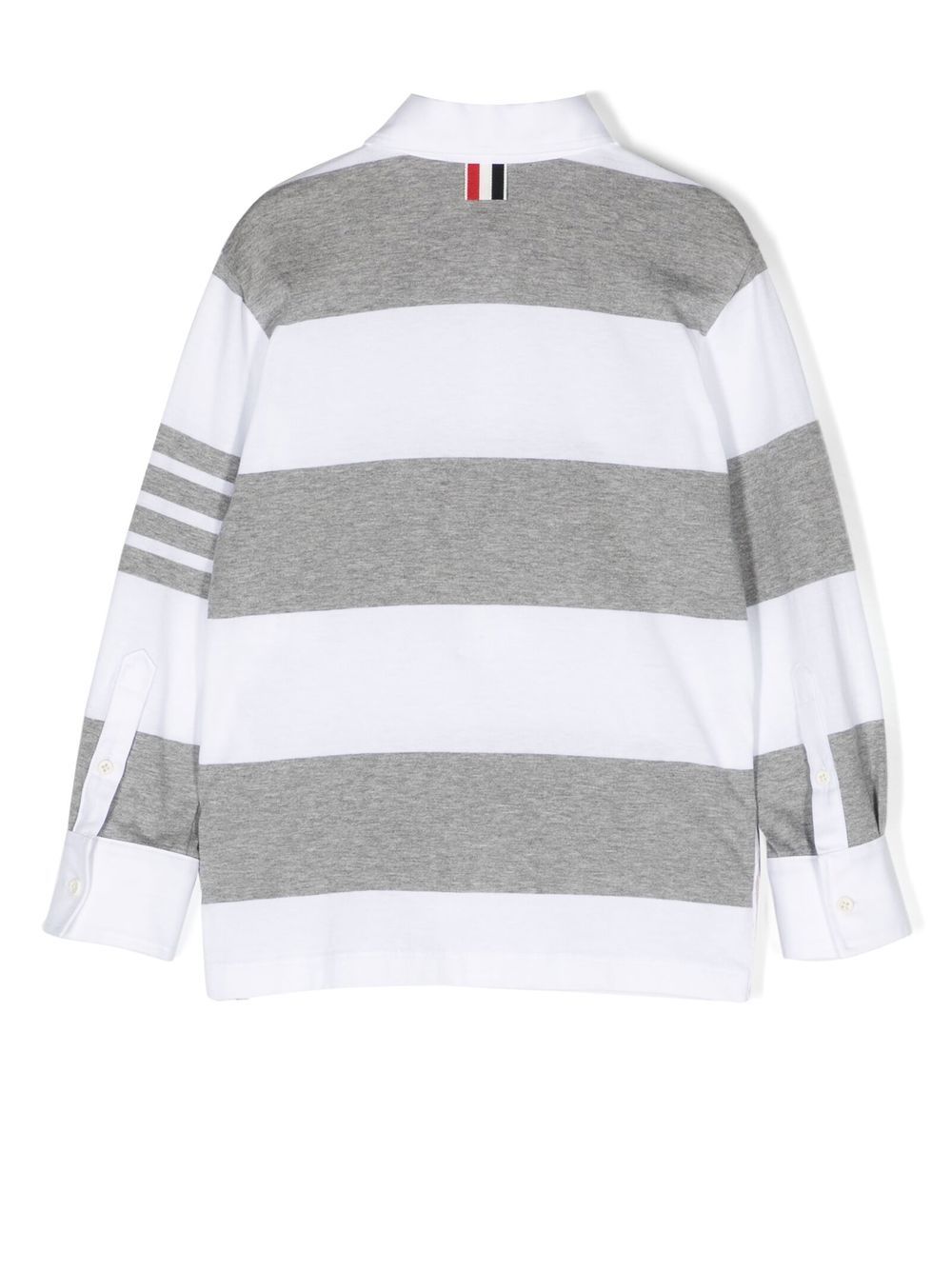 Thom Browne Kids Gestreept poloshirt - Grijs