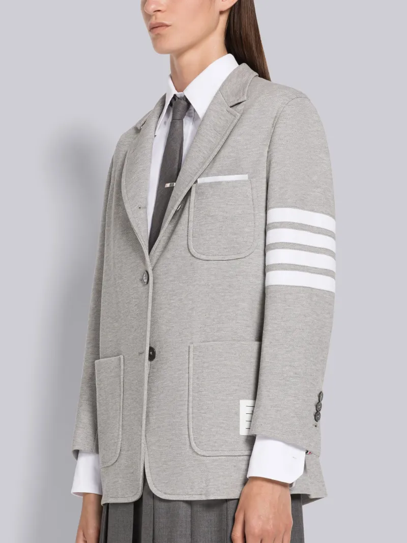 VARSITY PIQUE 4-BAR FOOTBALL SACK JACKET | Thom Browne Official