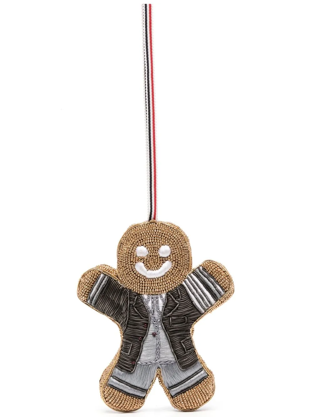 

Thom Browne Gingerbread Man embroidered ornament - Gold