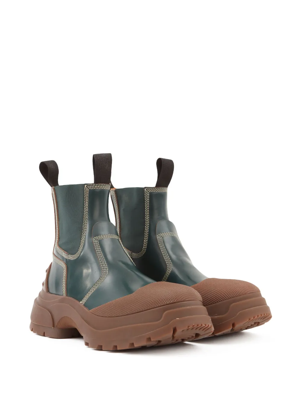 Maison Margiela Enkellaarzen met elastisch vlak - Groen