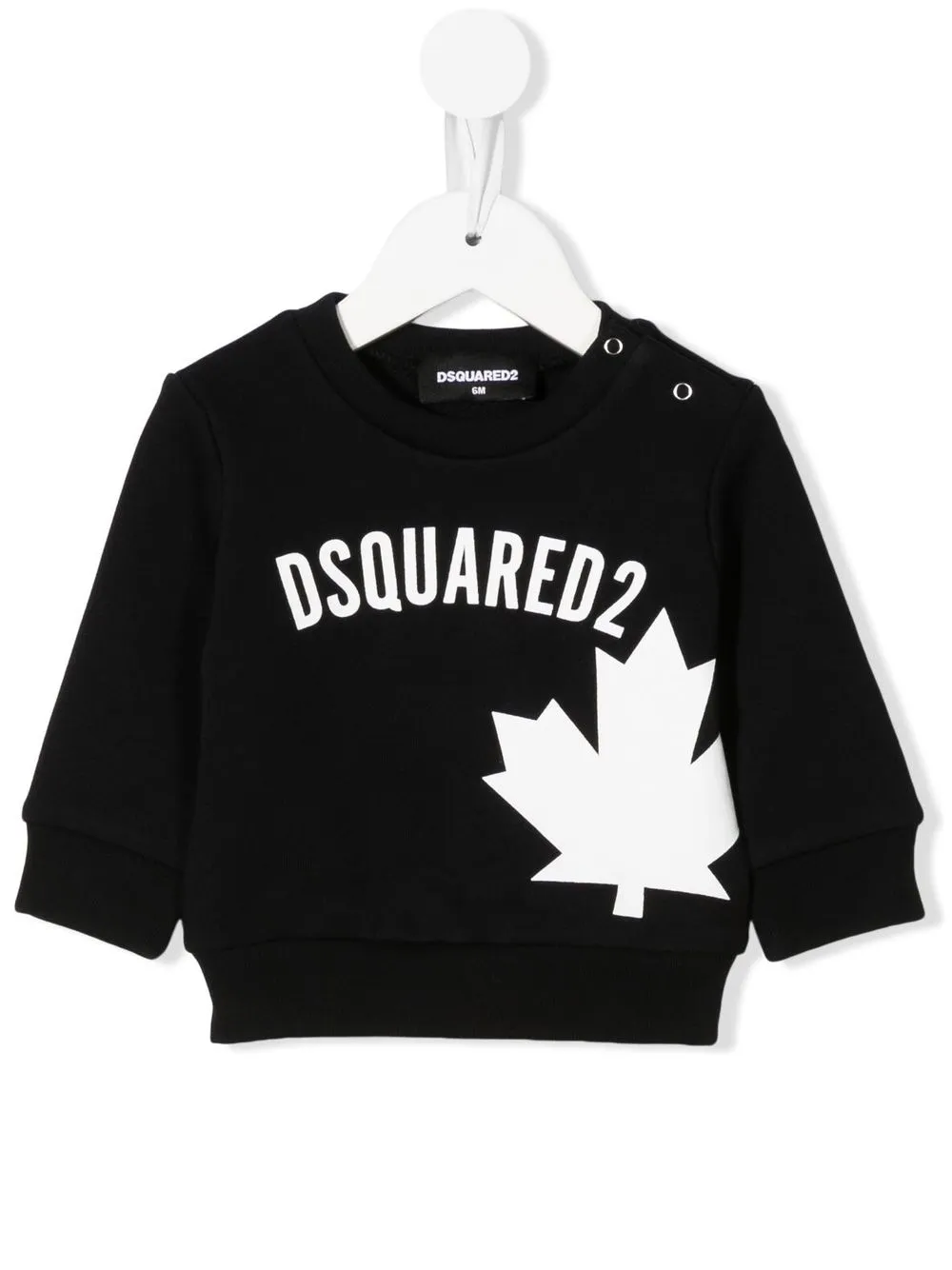 

Dsquared2 Kids sudadera con logo y motivo de hoja de arce - Negro