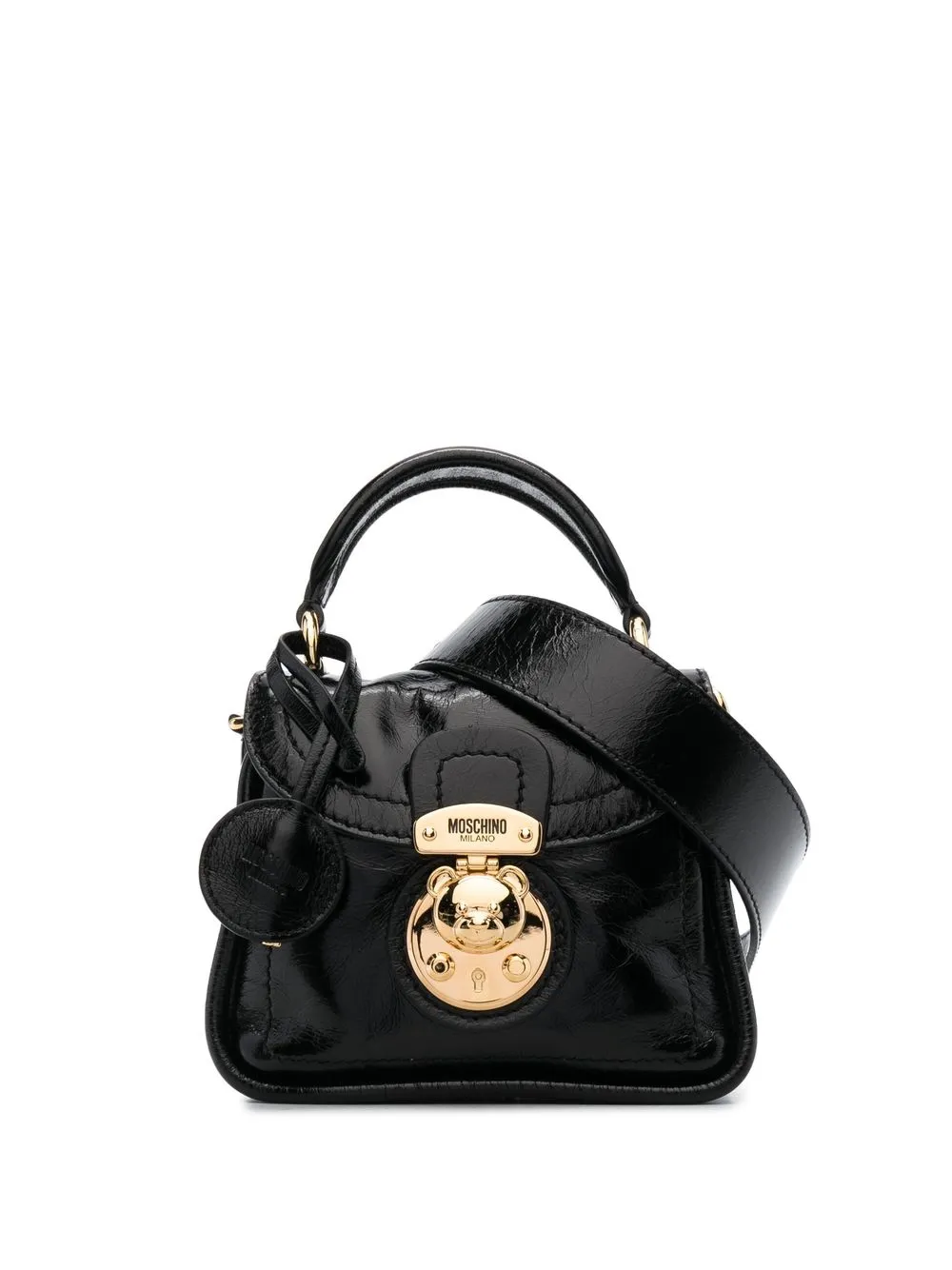 

Moschino logo-plaque tote bag - Black