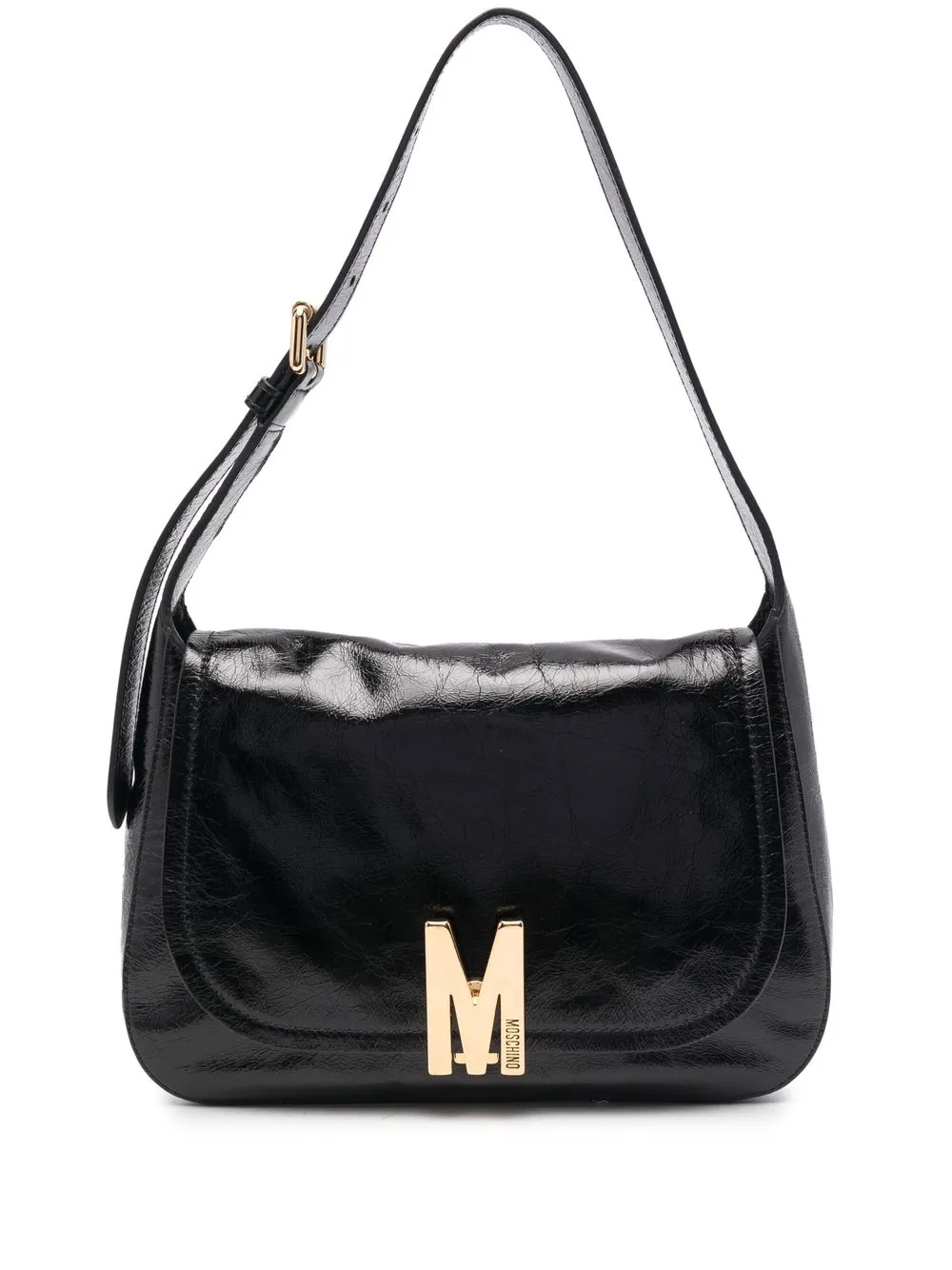 

Moschino logo-plaque tote bag - Black