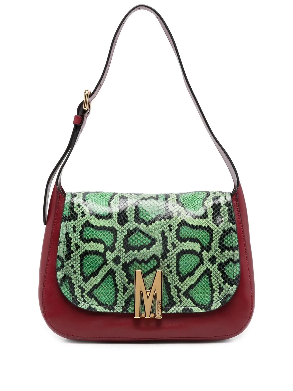 

Moschino bolsa de hombro con estampado de piel de pitón - Verde