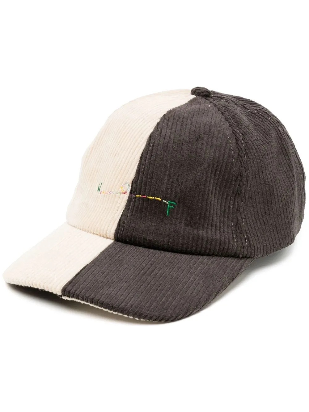 

Nick Fouquet two-tone corduroy cap - Black