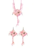 Amir Slama bead-embellished pendant - Pink