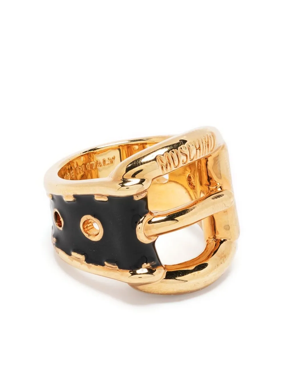 

Moschino buckle detail ring - Black