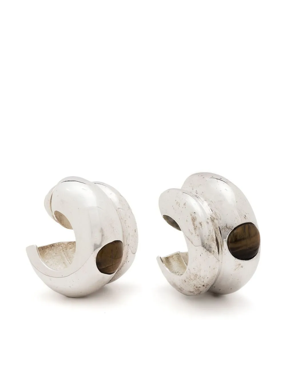 

Christopher Esber polished circular-shaped earrings - Silver